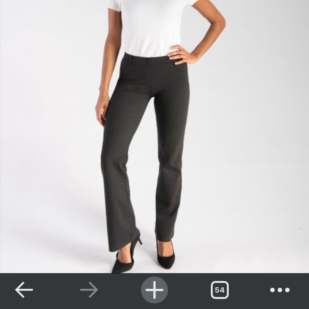Betabrand Boot-Cut | Gray Dress Pant Yoga Pants
